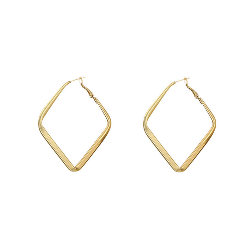 Wholesale Trendy Gold Hoop Earrings Women Chic Geometric Design Fashion Accessory Gift Boutique Resale