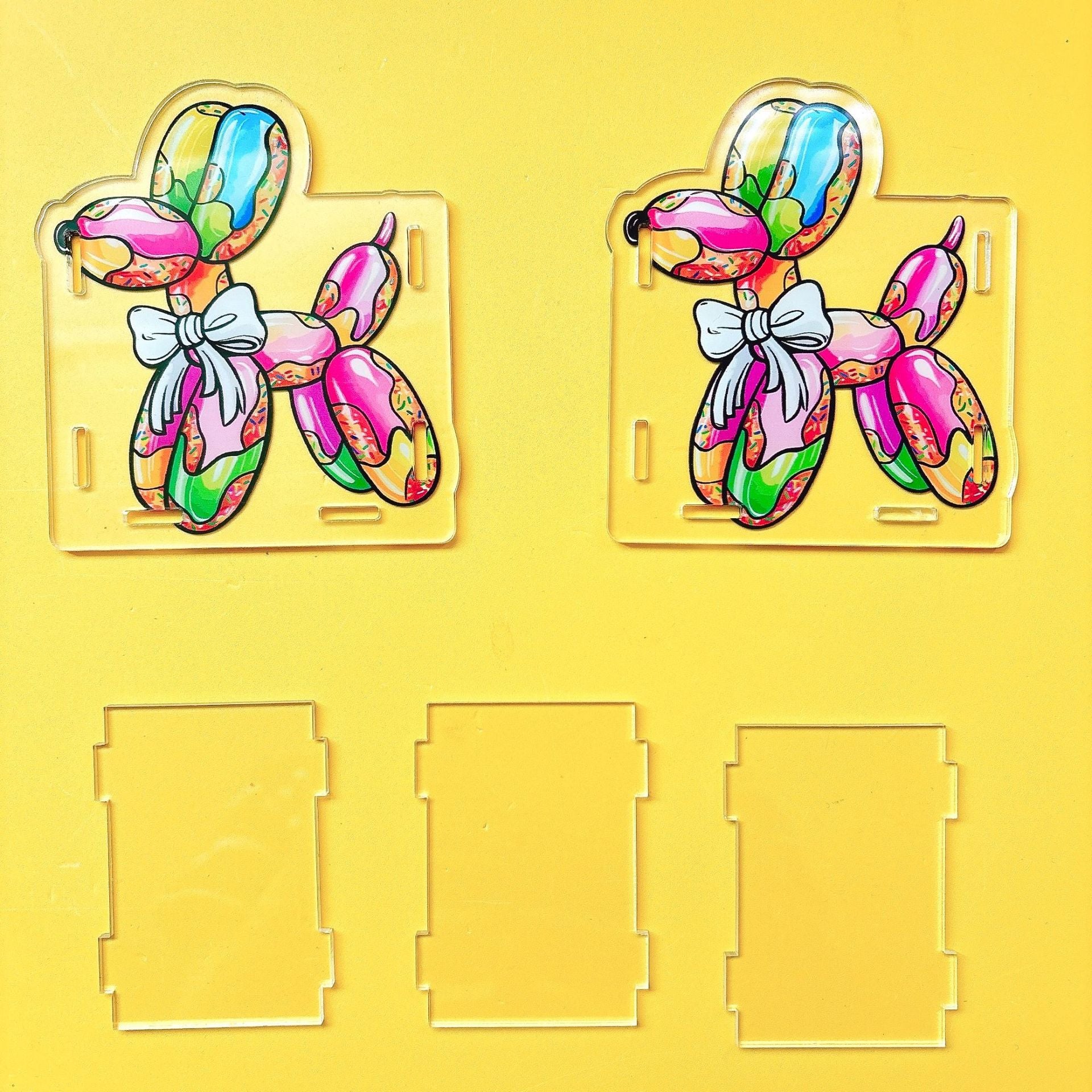 Wholesale New dog acrylic pen holder pencil box stationery storage diy 10cm