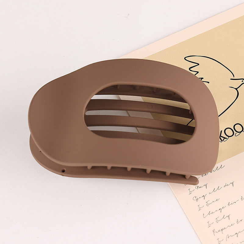 Wholesale New Flat Oval Hairpin Back Head Disc Hair Grab Clip Curved Arc Design Elegant Shark Clip Hair Accessories