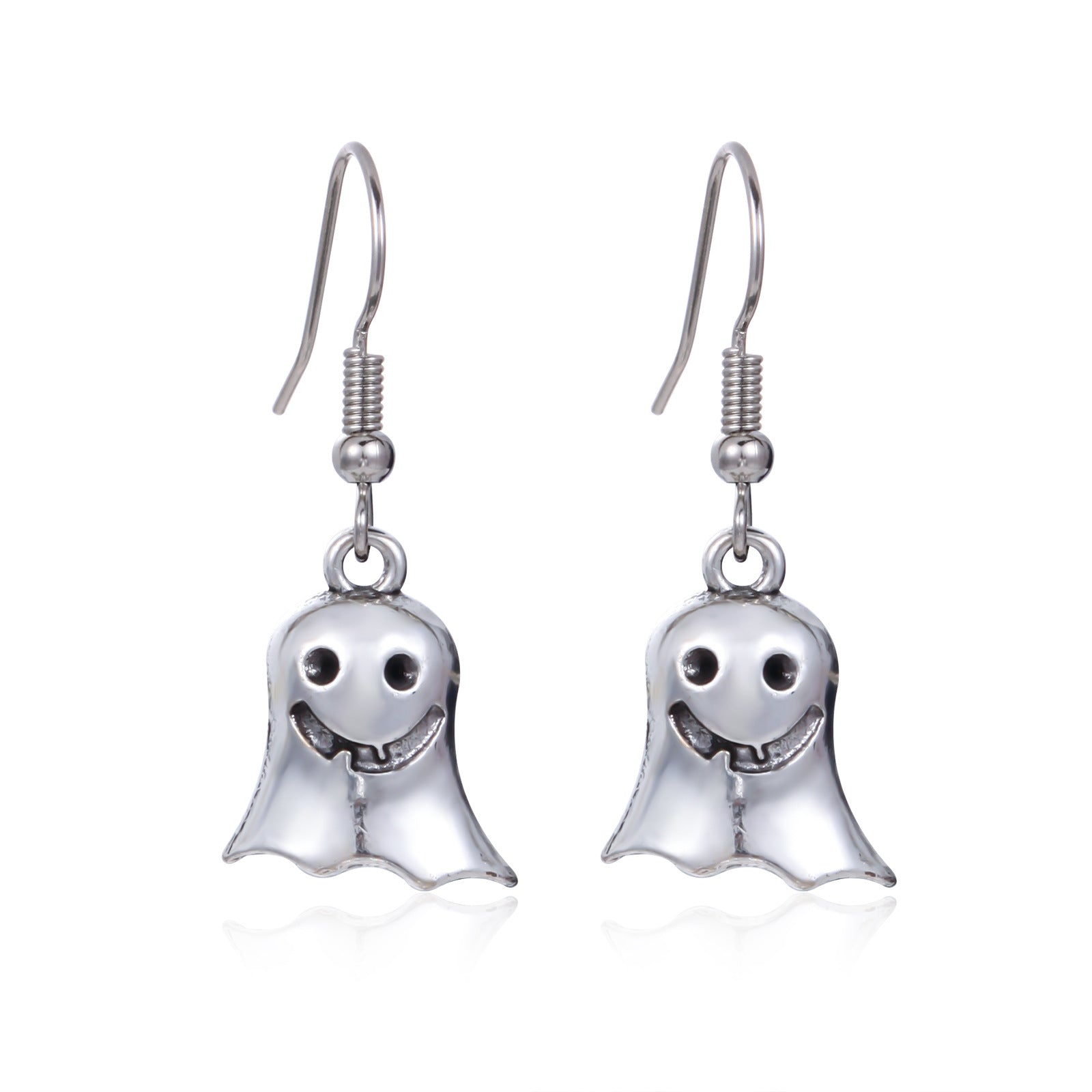 Wholesale  Skull Pumpkin Earrings Silver Tone Zinc Alloy Rhinestone Jewelry Party Wear For Women