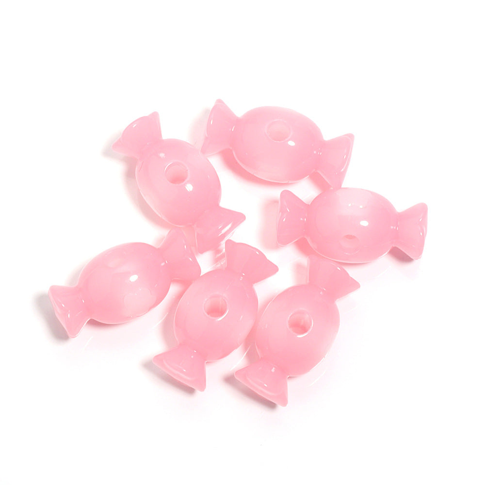 Wholesale  40pcs Jelly two-color colored candy acrylic beads