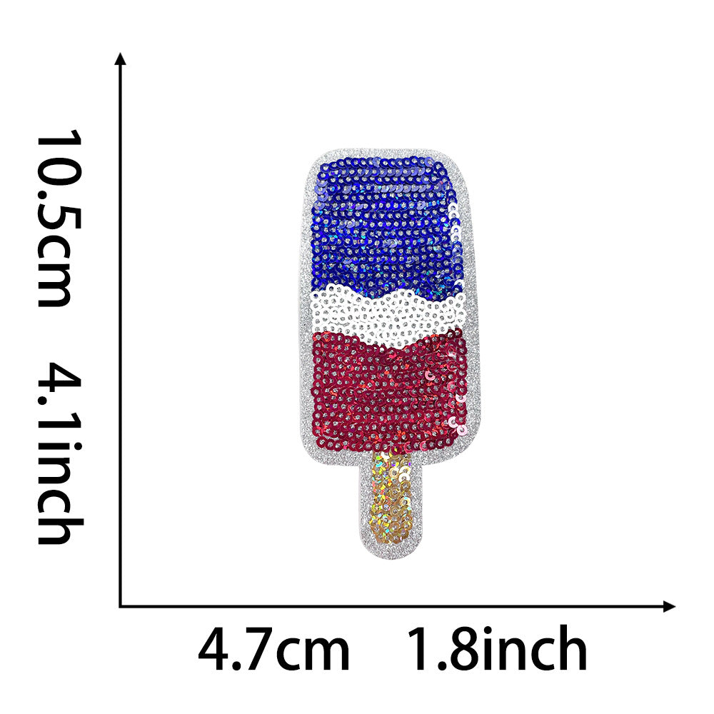 Wholesale 250Th Anniversary USA Independence Day Sequin Patch American Flag Embroidered Iron On DIY Craft Supply Boutique Resale Gift