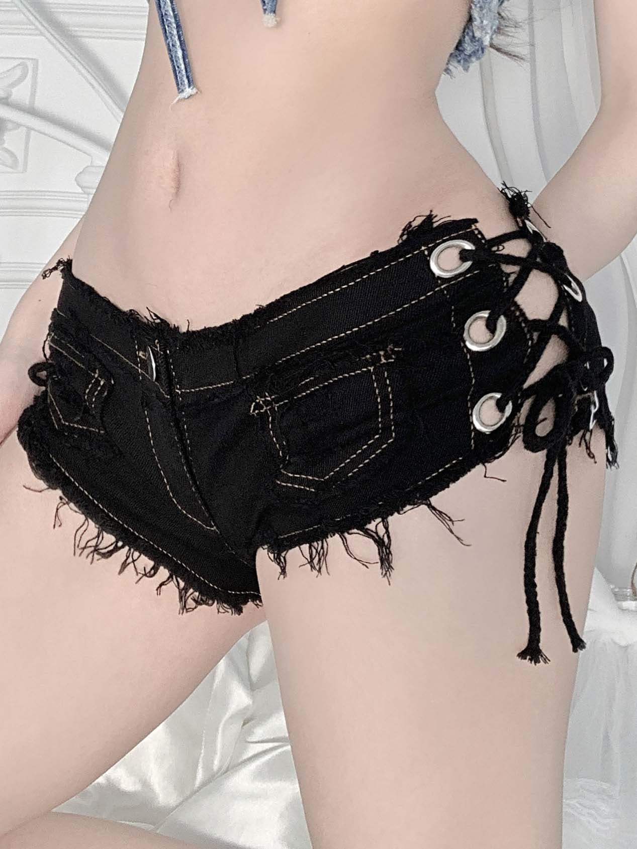 Wholesale Jeans denim shorts hot pants low waist sexy nightclub clothing