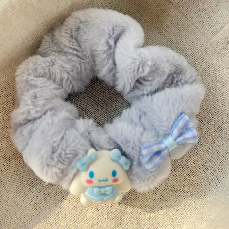 Wholesale Cute Dog Blue and White Soft Cute Plush Sweet Hair Rope