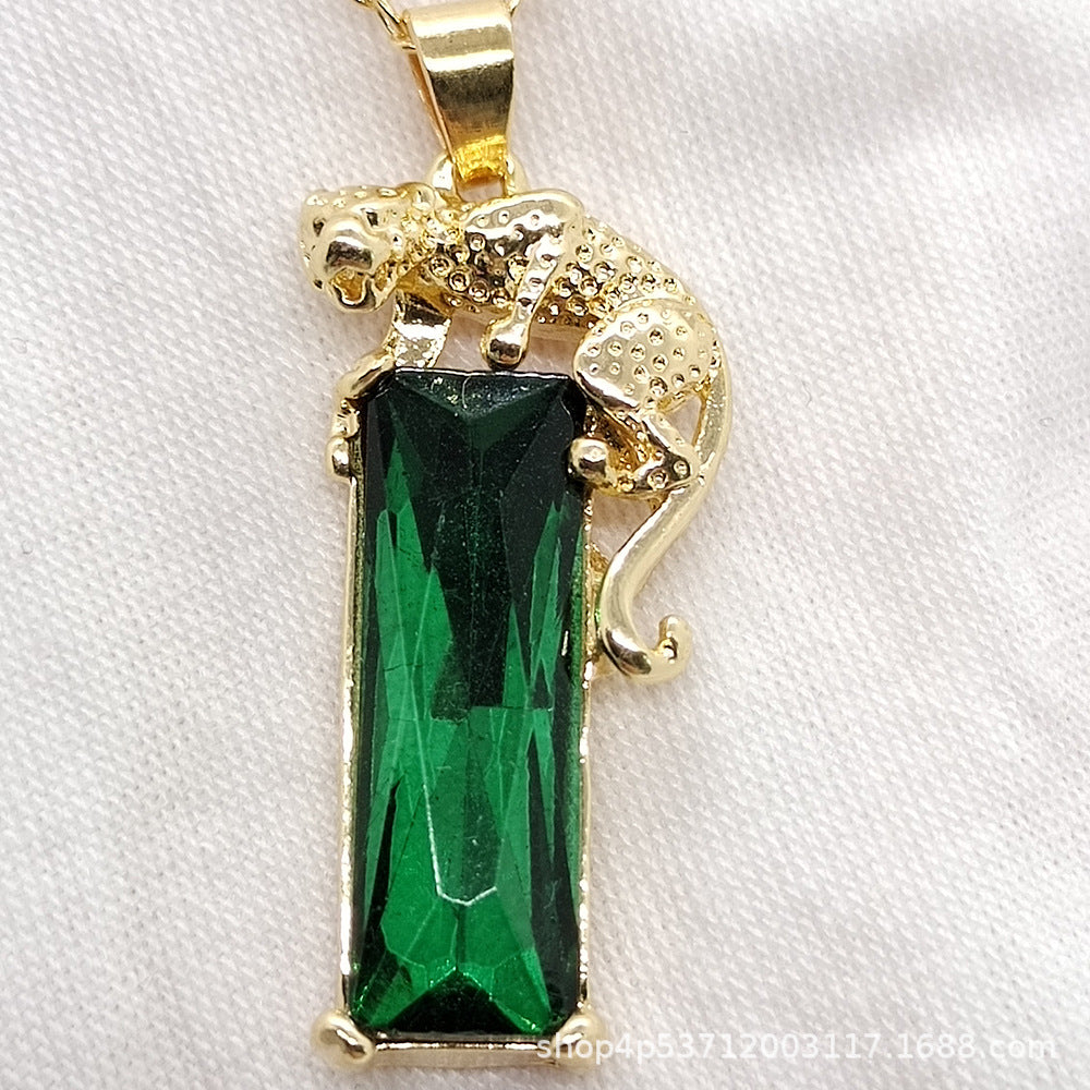 Wholesale Crystal Panther Pendant Alloy Necklaces