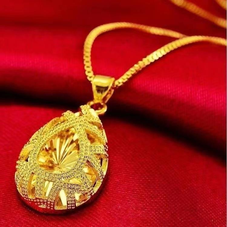 Wholesale Water Drop Rose heart necklace