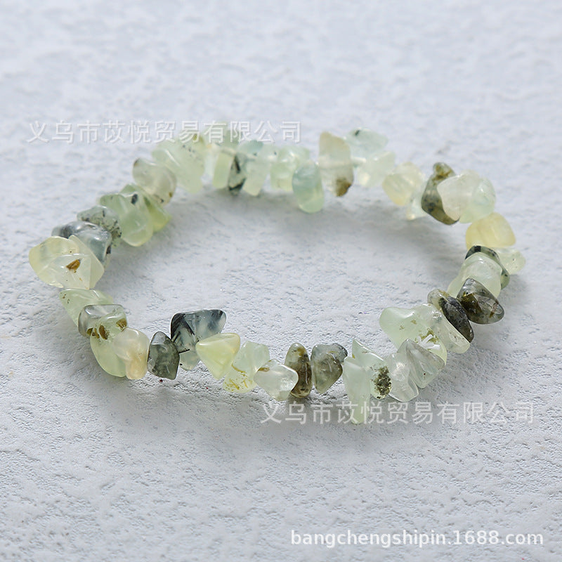 Wholesale 5pcs natural crystal gravel elastic bracelet colorful gravel bracelet