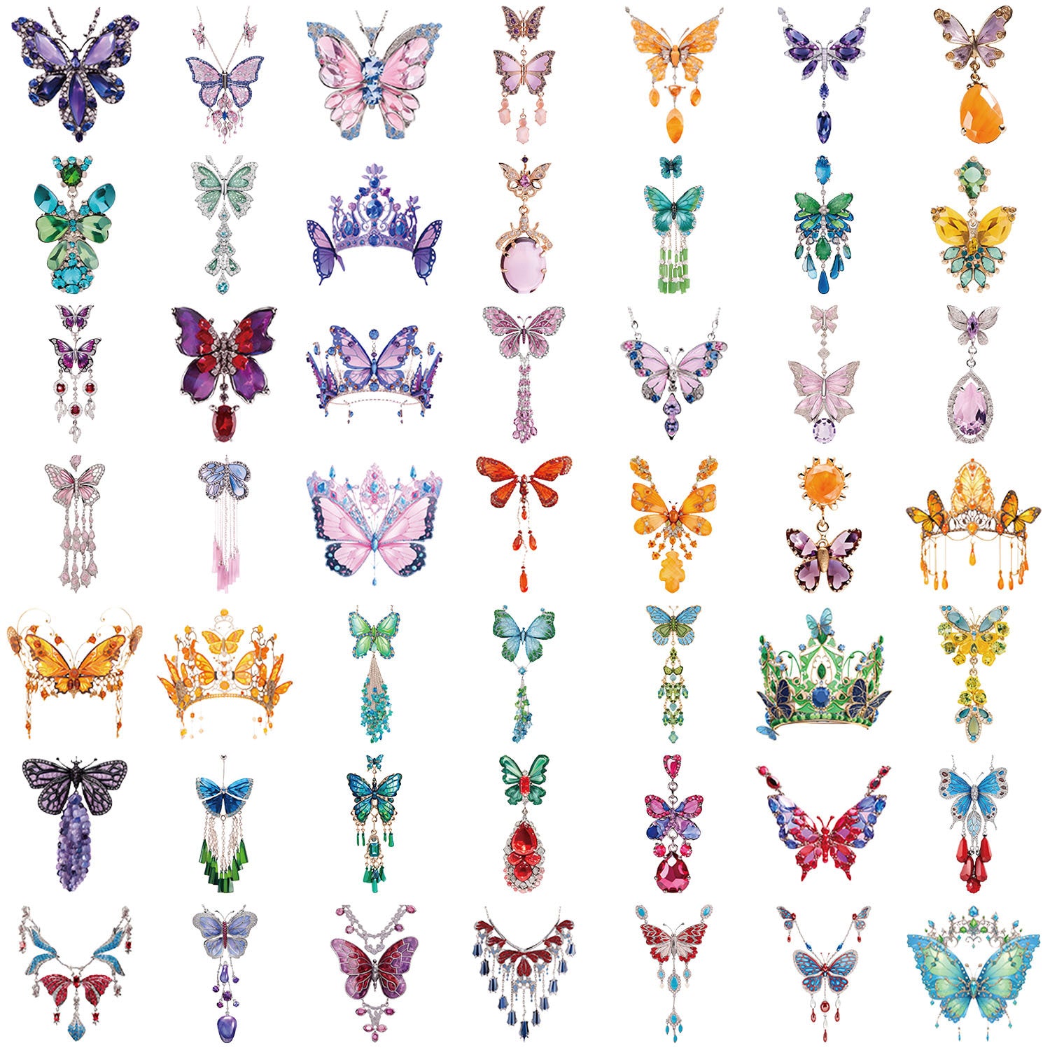 Wholesale 50pcs/pack Transparent Ins Butterfly Jewelry Stickers Waterproof Transparent Pet Handbook Material Decoration Guitar Cross-Border