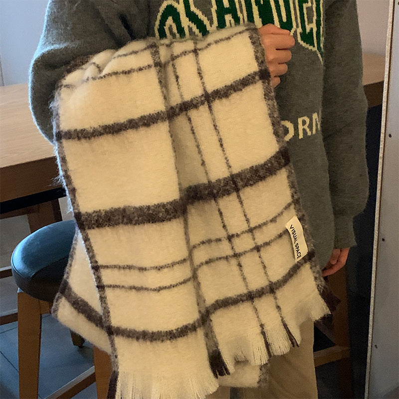 Wholesale Joker Plaid Winter New Thick Warm Student Plush Scarf