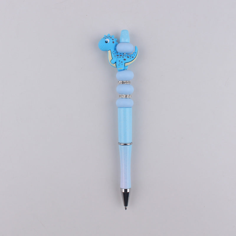 Wholesale Dinosaur Silicone Colorful Plastic  Beaded Pen