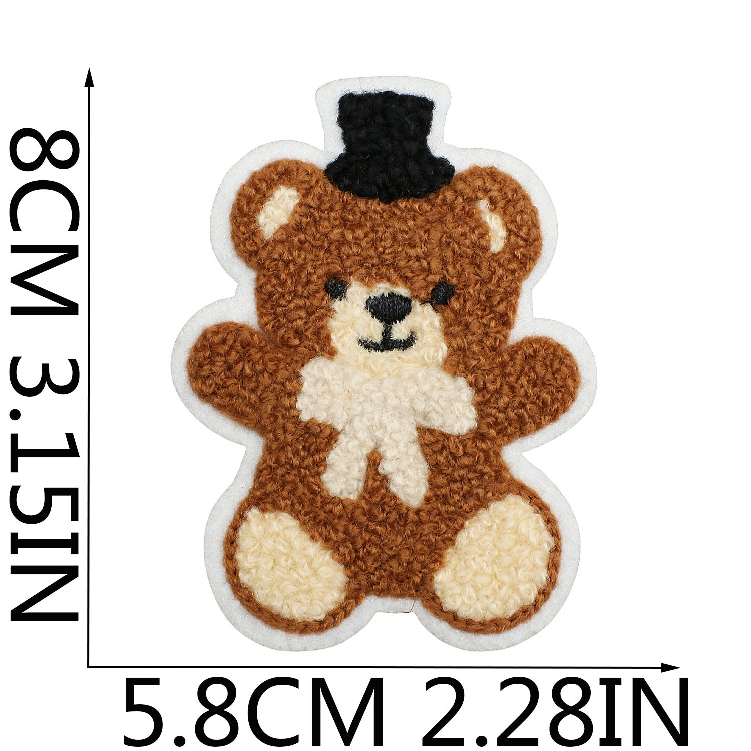 Wholesale Plush cartoon cute bear embroidery DIY Patches