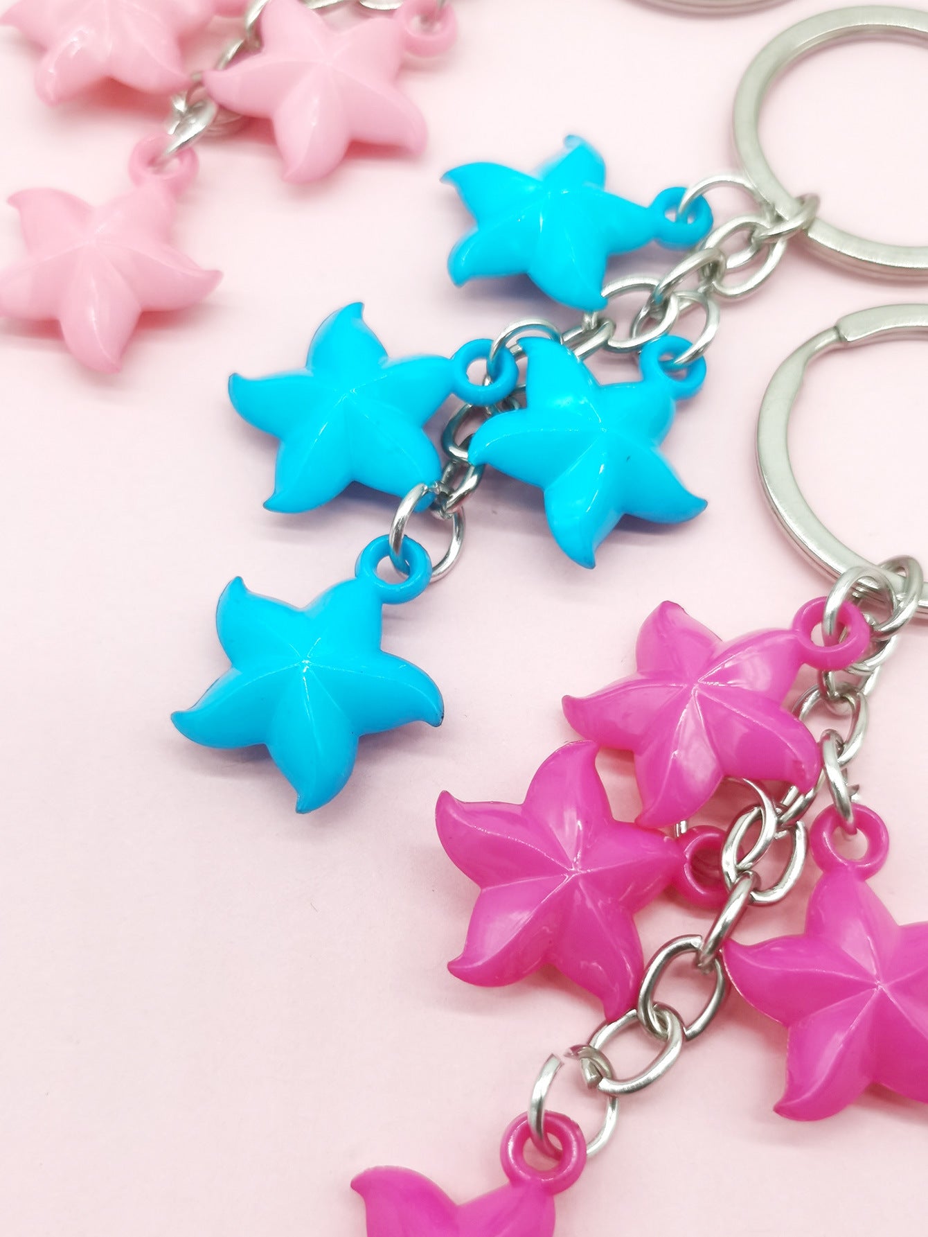 Wholesale Acrylic Starfish Keychain Small Pendant Gifts