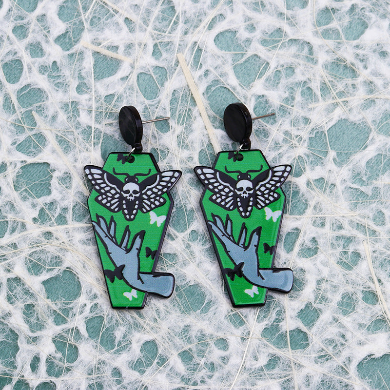 Wholesale Vintage Snake Rose Acrylic Earrings