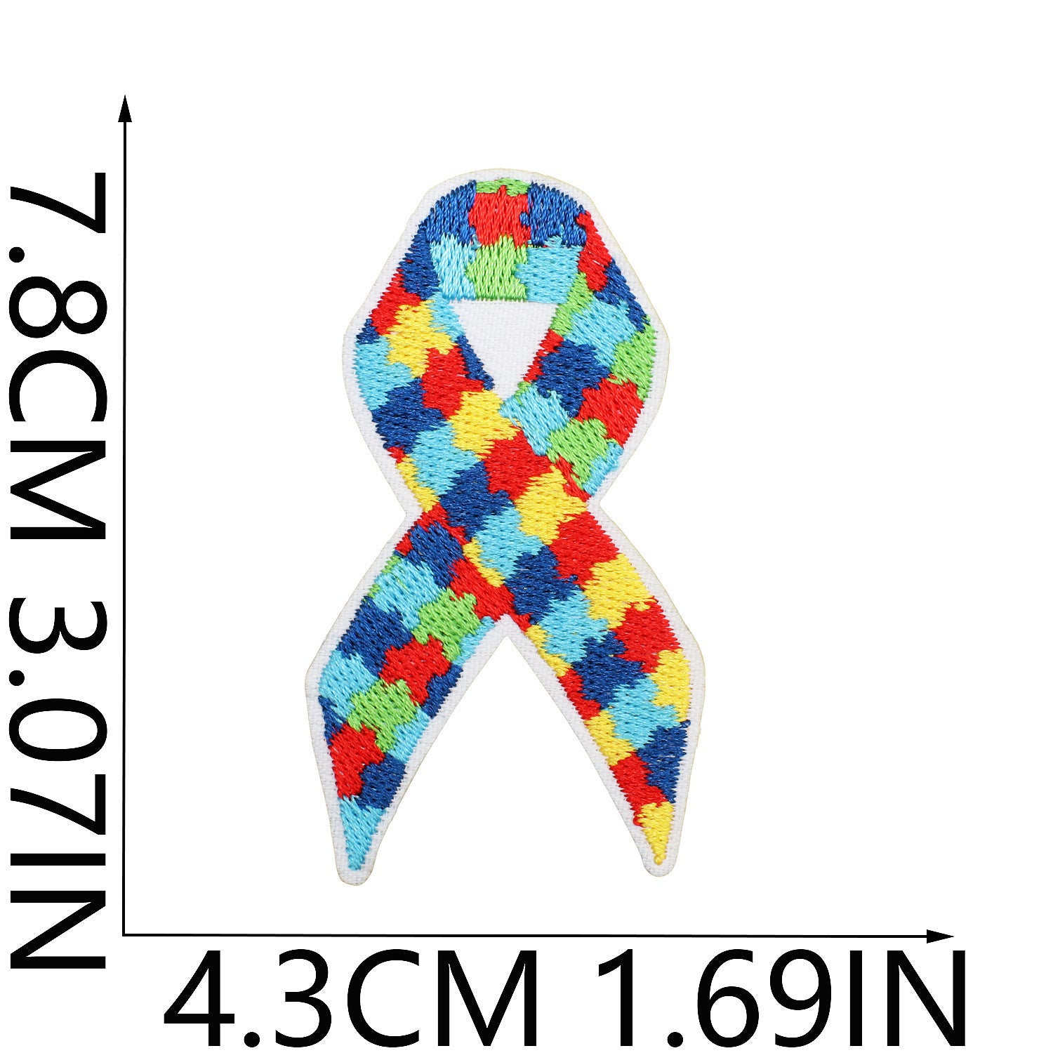 Wholesale Colorful Dinosaur Turtle Polyester Embroidered Iron On Patch For Clothing Autism Awareness Craft Supply