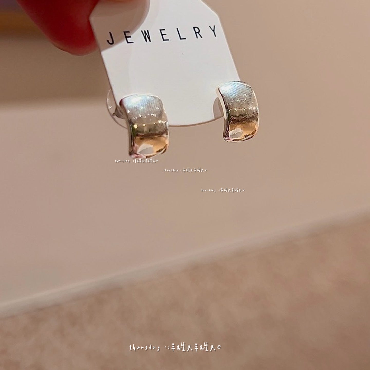 Wholesale Exaggerated glossy metal circle earrings