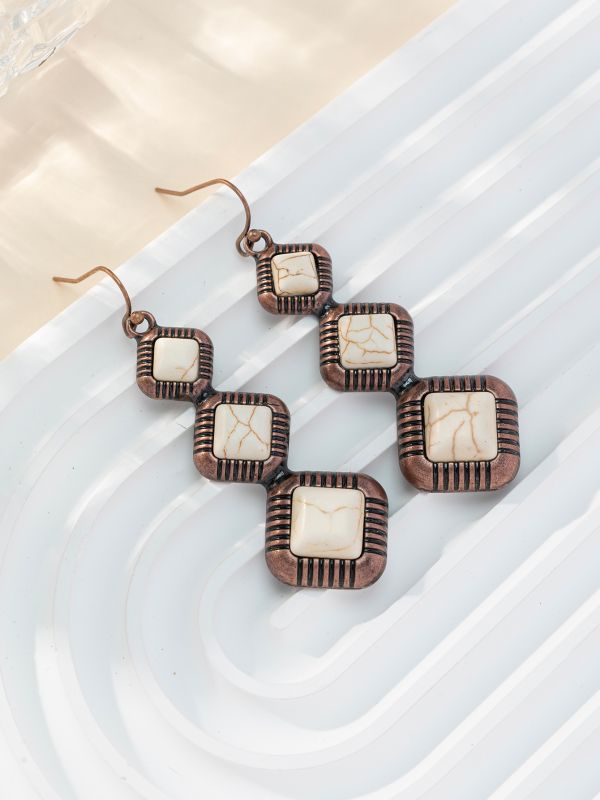 Wholesale Alloy ethnic style bohemian exaggerated earrings