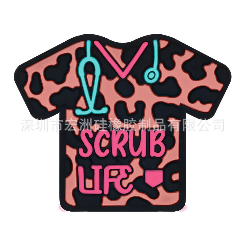 Wholesale 10pcs doctors and nurses series drop glue cartoon silicone beads