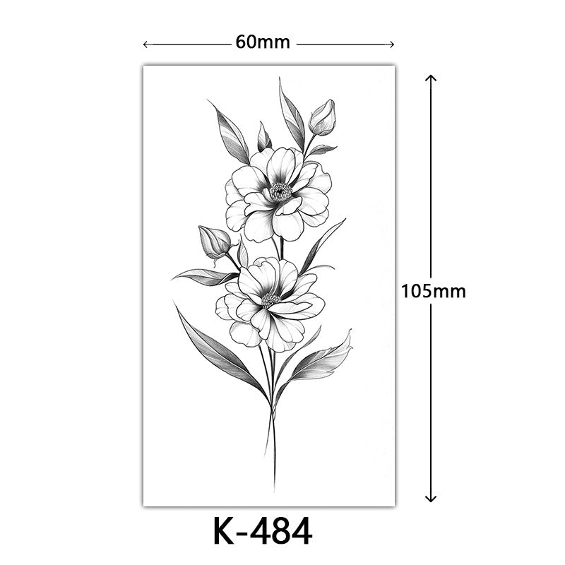 Wholesale Fresh Flower Tattoo Stickers