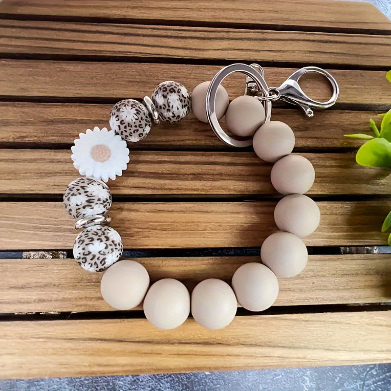Wholesale  Handmade  Silicone Bead Bracelet Pendant Wristlet Keychain