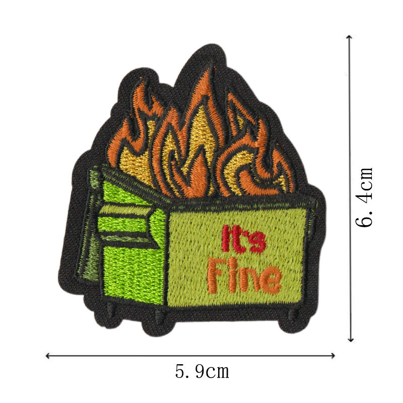 Wholesale Fun Badge Goose Cat Graphic Cloth DIY Patches