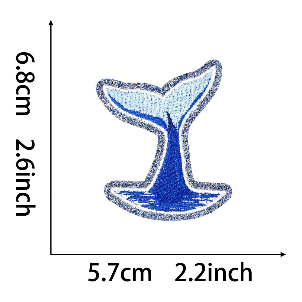 Wholesale Summer Beach Outdoor Seahorse Planet Surfboard Embroidery DIY Patches