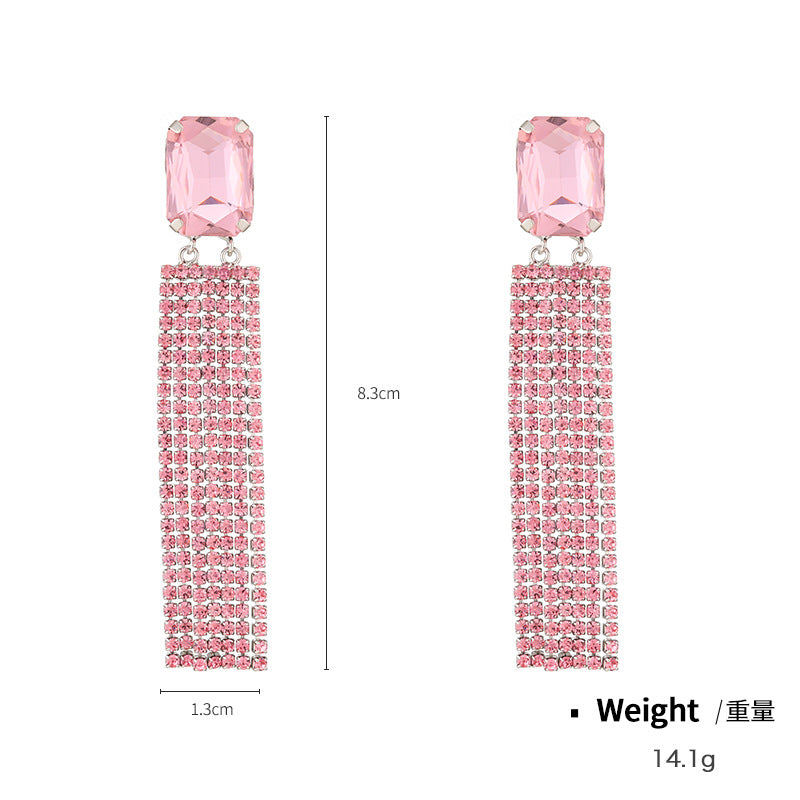 Wholesale Cyberpunk Dopamine Colorful Tassel Earrings