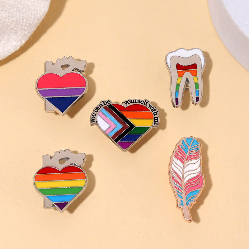 Aleación al por mayor LGBT Rainbow Brooch Broche