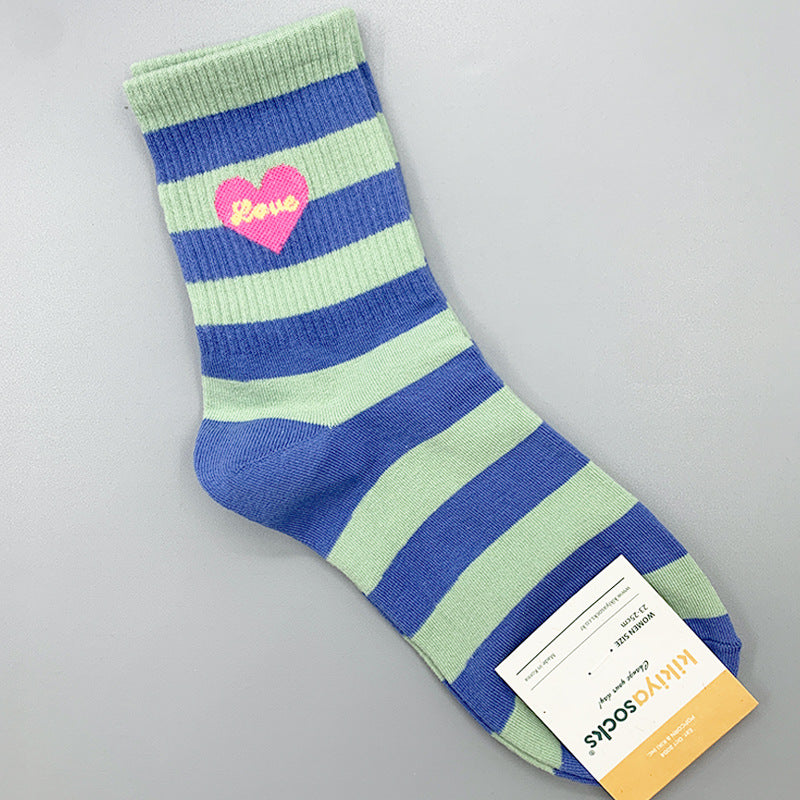 Wholesale Love Combination Women's Mid-tube Cotton Socks