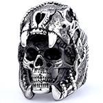 Wholesale  Simple Retro Punk Goethe Ring Titanium Steel Rust-free Fashion Jewelry Ring Pendant