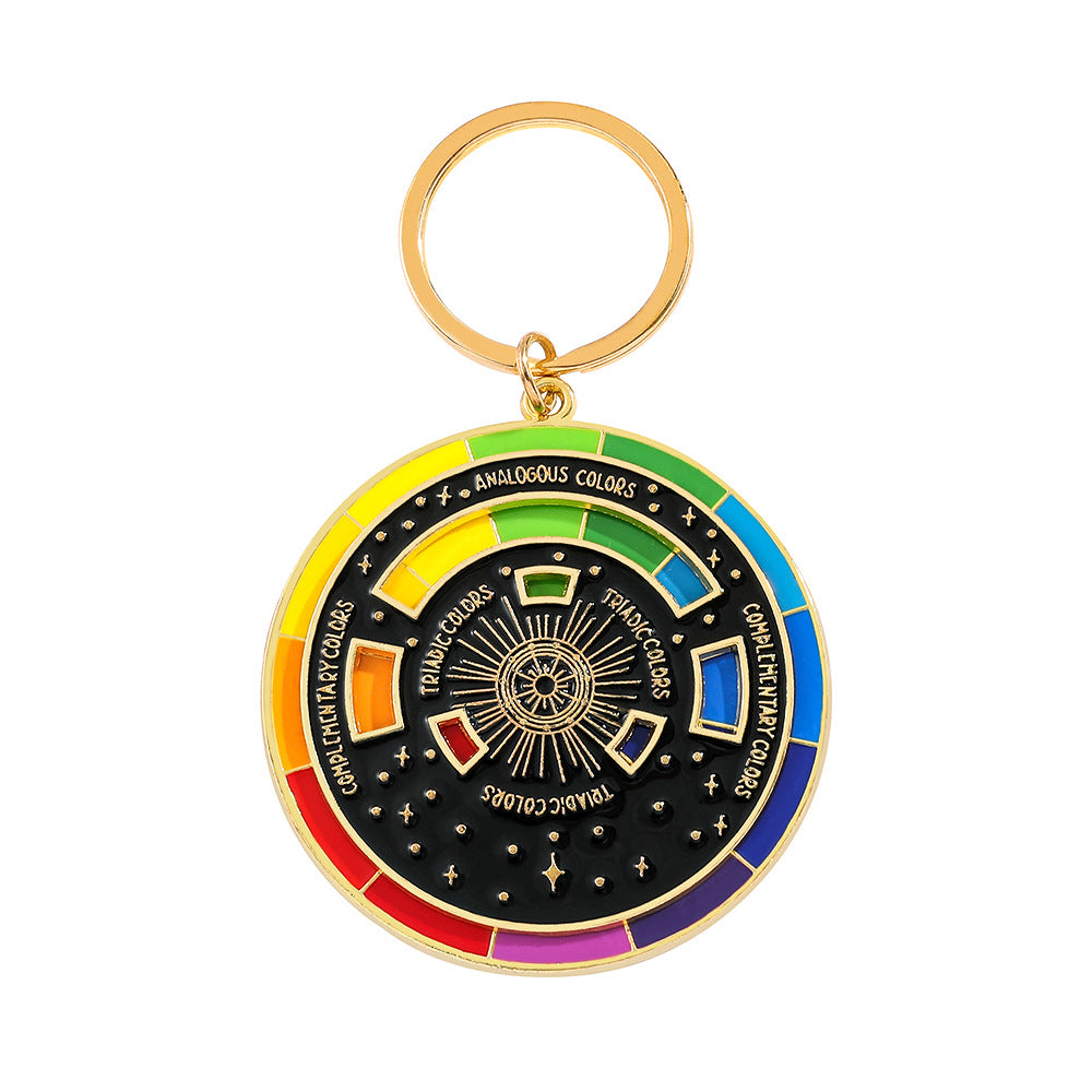 Wholesale Color matching puzzle turntable keychain creative color car keychain