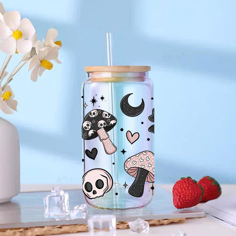 Wholesale Uv Transfer Sticker Glass Cup Crystal Label Crystal Sticker 16OZ UV DTF WRAPS