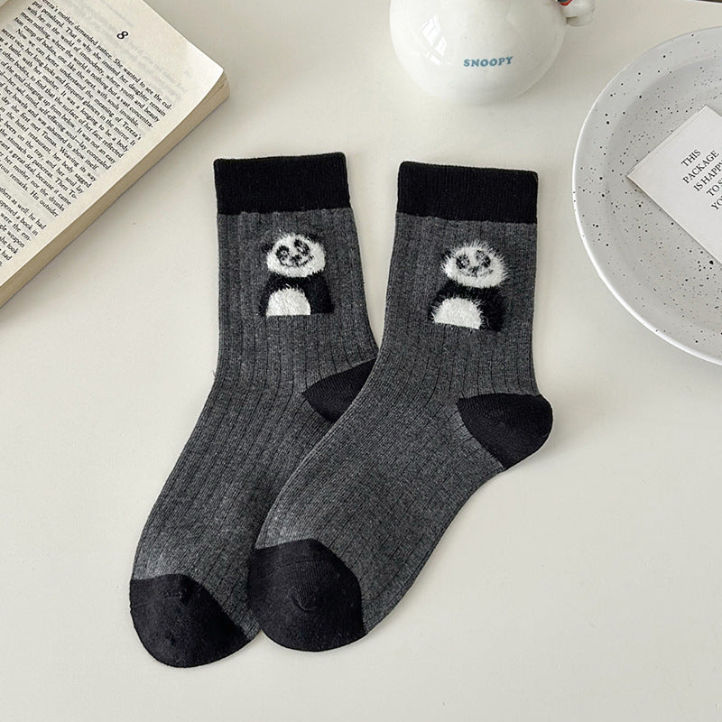 Wholesale Autumn and Winter Niche Design Plush Cute Animal Socks