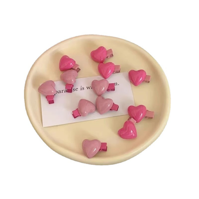 Wholesale 6 Pack Pink Love Hair Clips