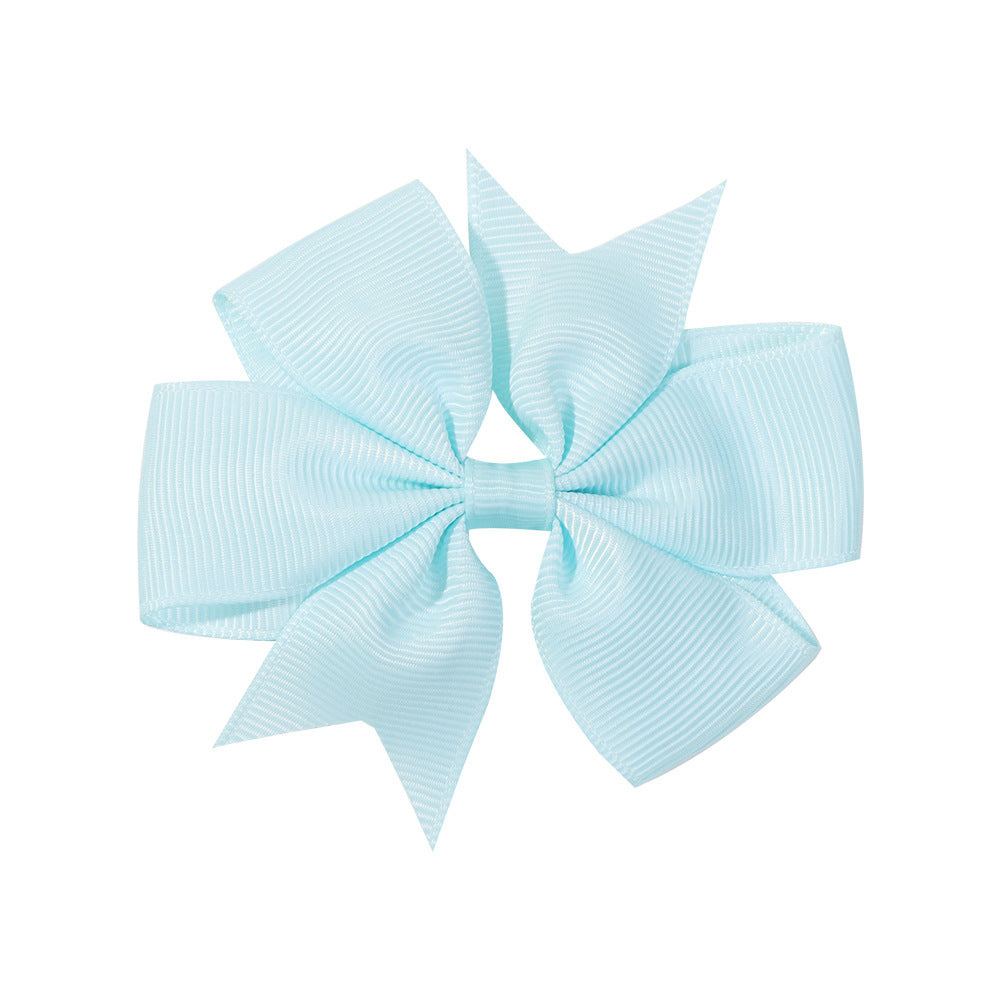 Wholesale 10pcs DIY Handmade Baby Dovetail V Ribbed Ribbon Bow Hairpin