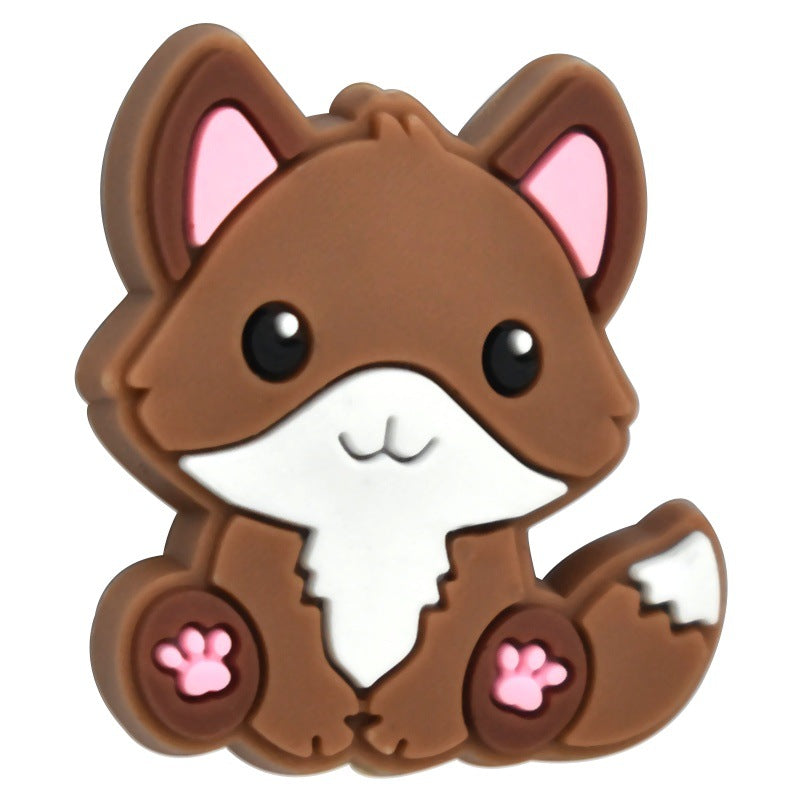 Wholesale Random 100pcs/pack  Cartoon Animal Series Soft Double-Sided Caramel Focal Beads