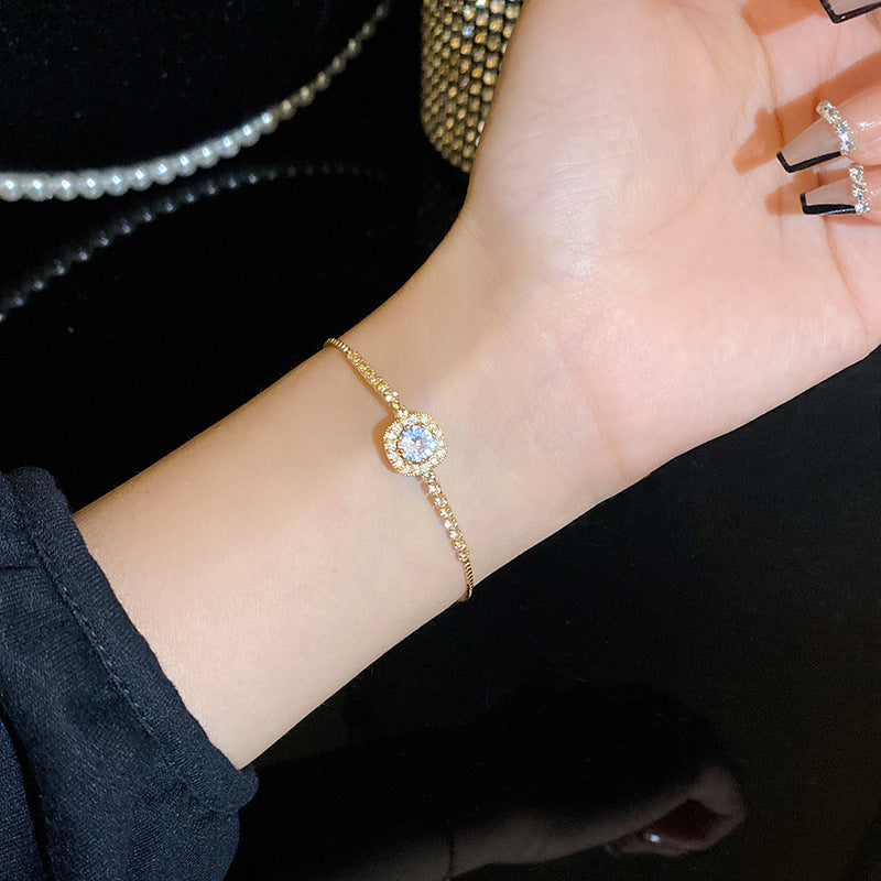 Wholesale Square Zircon Pull-out Bracelet