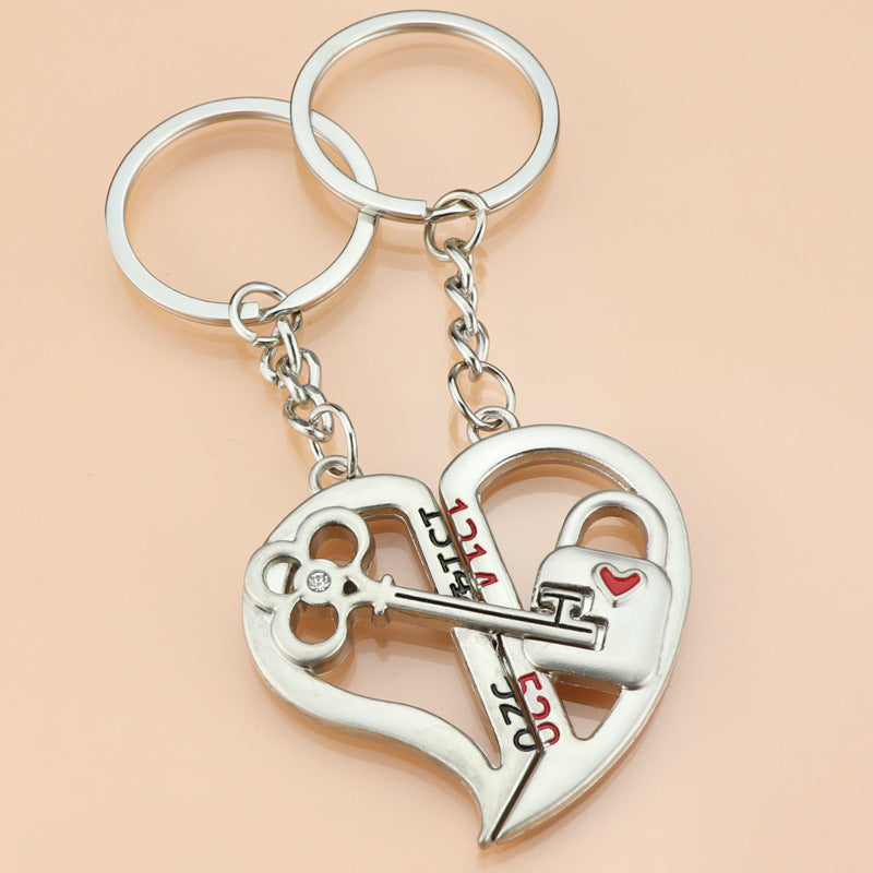 Wholesale Valentine' s Day Silver Love Word Metal Keychain