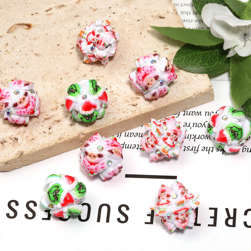 Wholesale 10pcs  Christmas cartoon  Acrylic Beads