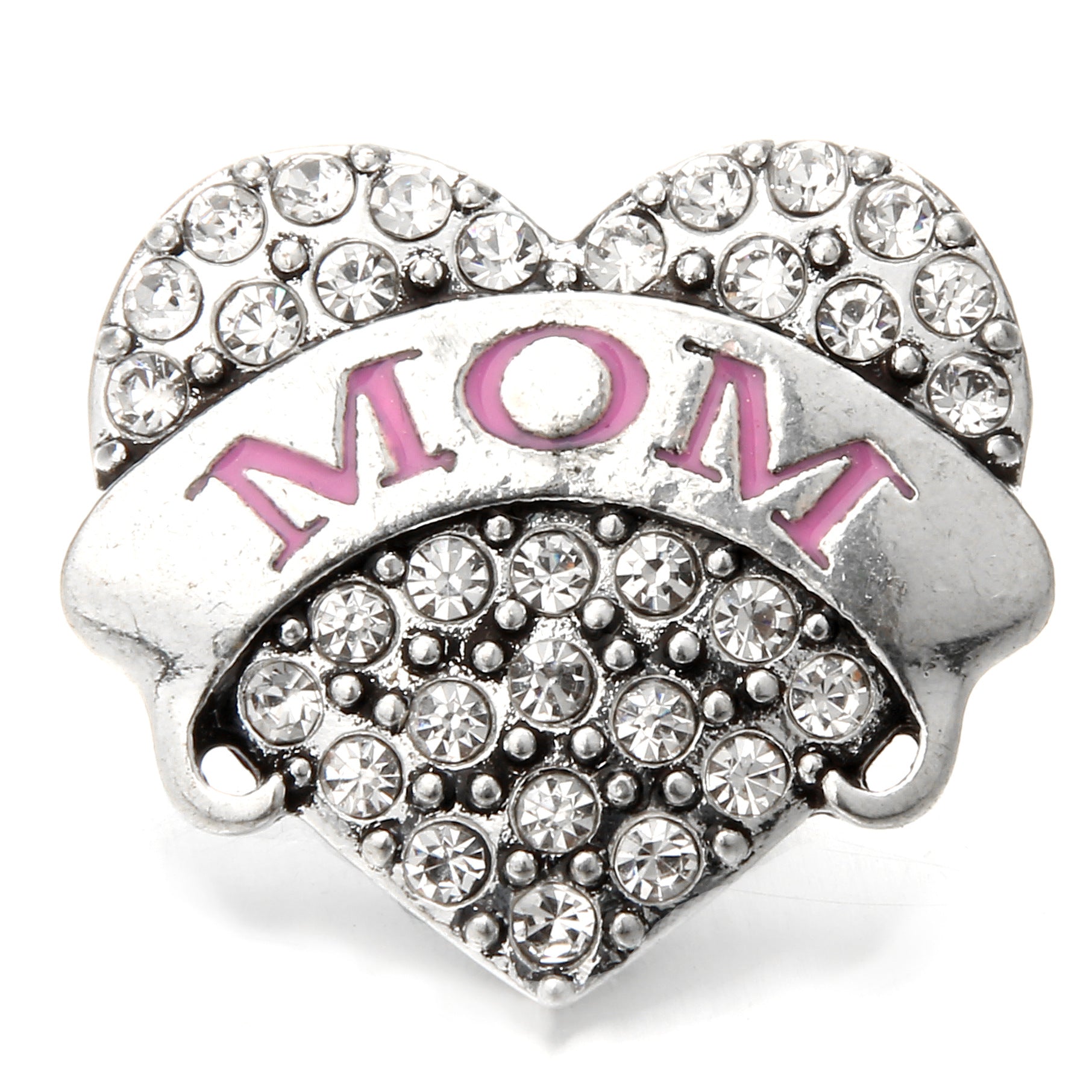 卸売 DIY スナップ チャーム合金ダイヤモンド ブレスレット アクセサリー ペンダント バックル