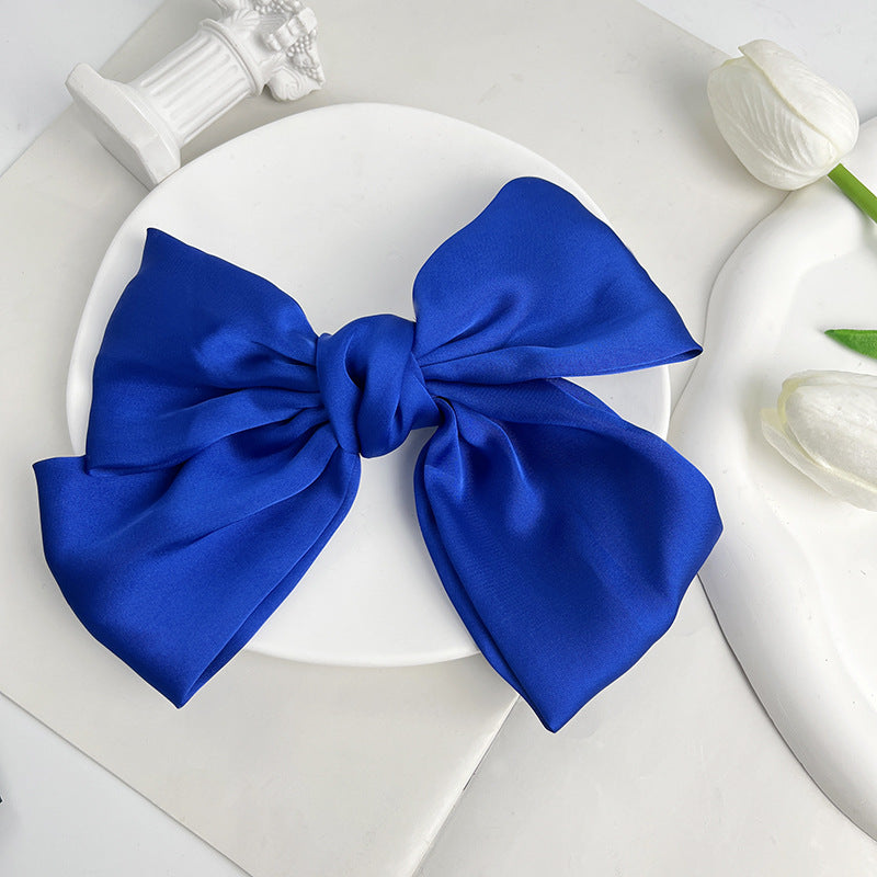 Wholesale Satin Bow Top Clip Princess Head Spring Clip