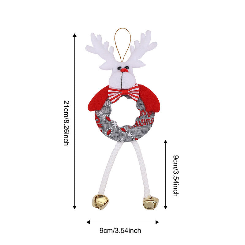 Wholesale Christmas tree ornaments  snowman  cartoon reindeer  bell ornaments