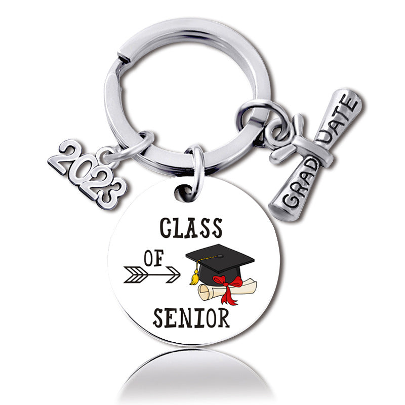 Llavero de metal de regalo de graduación al por mayor