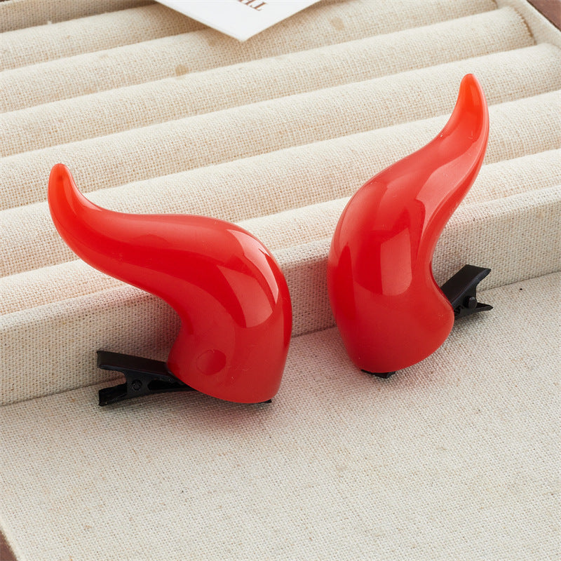 Wholesale  devil horns cute anime headdress edge clip