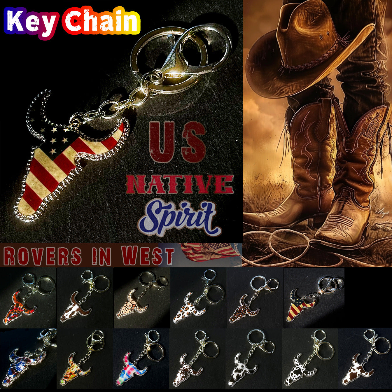 Wholesale Western Cowboy Keychain