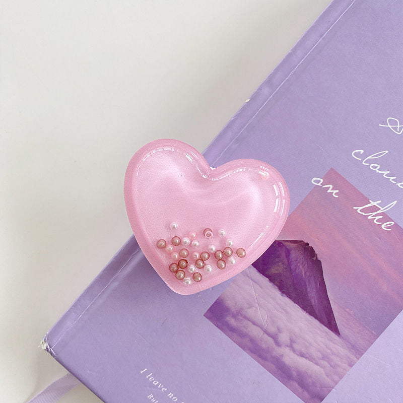 Wholesale Plastic Love Quicksand Airbag Mobile Phone Holder