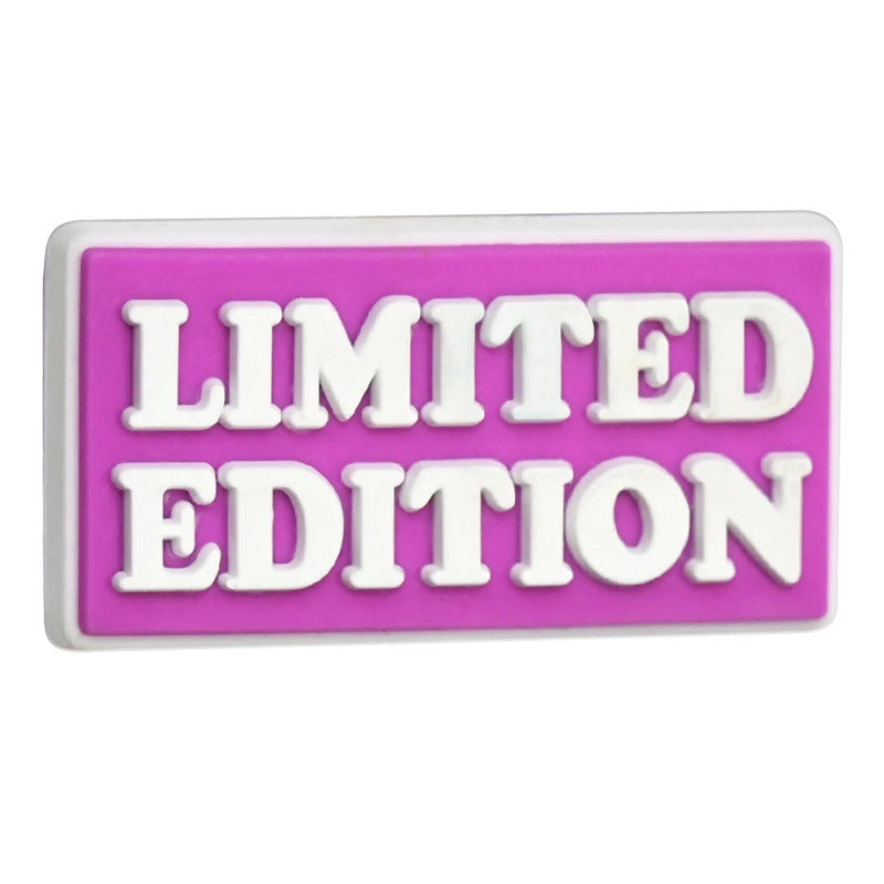 Wholesale Random 100pcs Colored phrase English through-hole Focal Beads