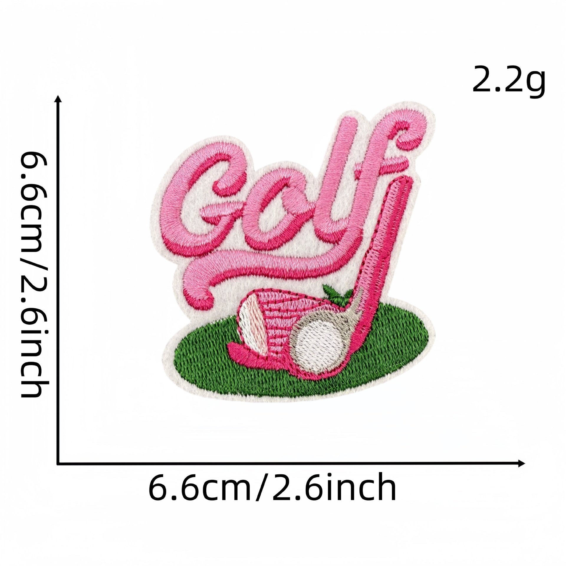 Wholesale Cartoon Sports Golf Pink Series Embroidery DIY Patches
