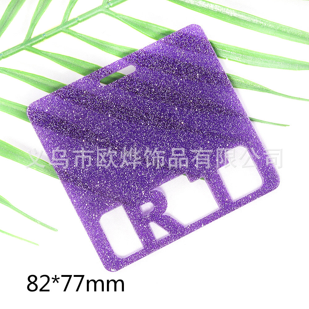 Wholesale 10pcs New Blank Glitter Acrylic Hollow Letter DIY Pendant Bookmark