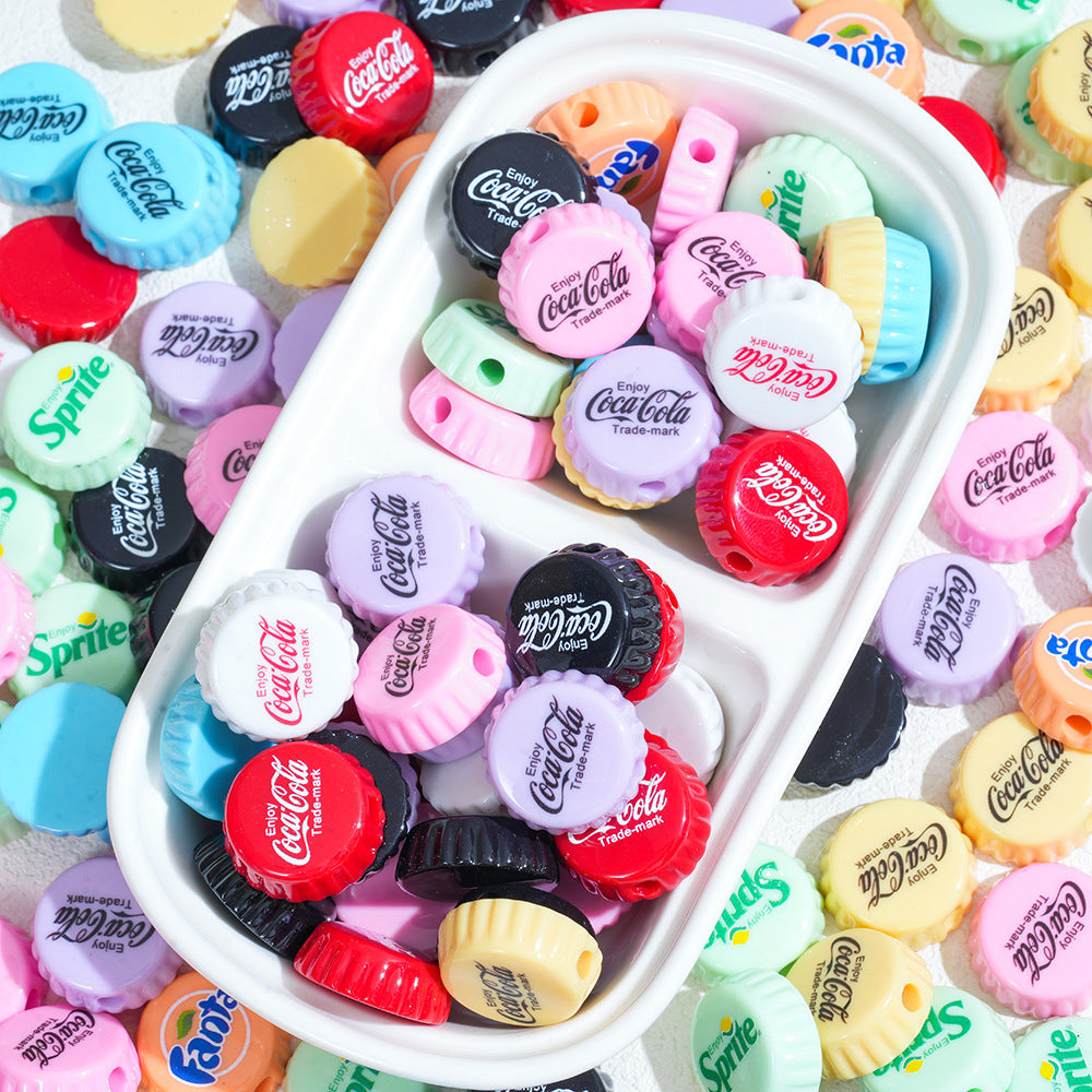 Wholesale 10pcs Soda Bottle Caps   and Other Perforated Bead