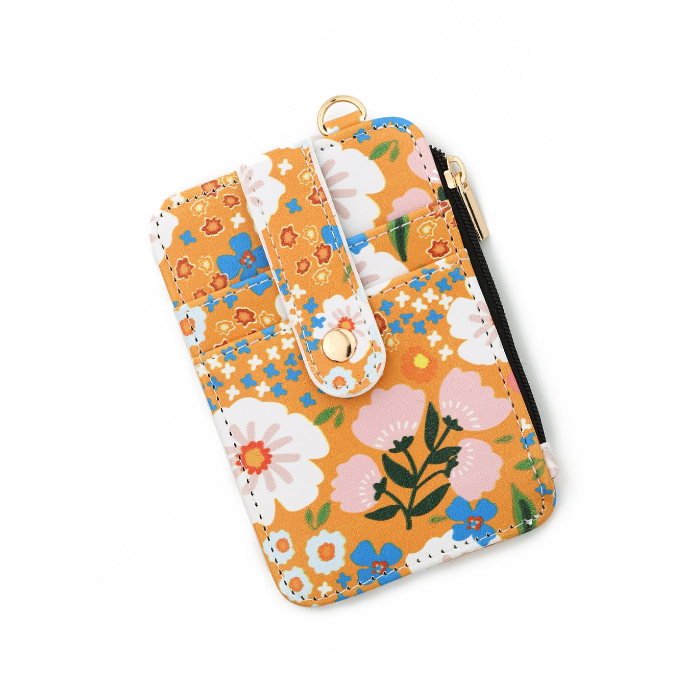 Wholesale Printed folded zipper style colorful floral coin purse